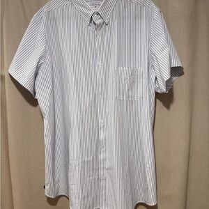 Mizzen+Main Blue and White Casual Button Down Shirt XXL standard fit